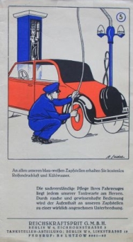 Reichskraftsprit Tankdienst Roadmap Berlin 1934 (9263)